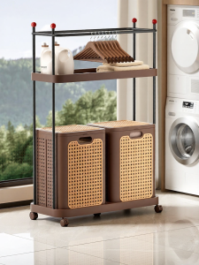 XINGYOU | Multipurpose Laundry Hamper with Wheels Clothes Hanger and Organizer