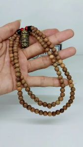 kalung kayu bidara madinah liontin alpaka buka tutup