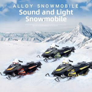 Sound & Light Pull-Back Alloy Snowmobile Toy