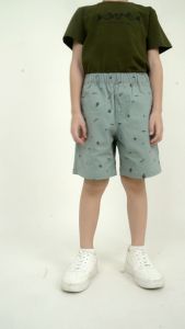 Forest Kids Boys Woven Full Print Cotton Twill Casual Shorts | Seluar Pendek Budak Lelaki - FK65044