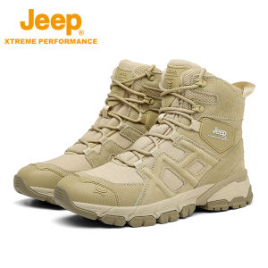 Jeep | New Style High-Top Desert Boots Mens Outdoor Gear Jeep Genuine Breathable Thick Bottom Wear-Resistant Hiking Boots
