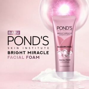 Ponds Bright Miracle Ultimate Clarity Niasorcinol Facial Foam (100gr/50gr): 20x Kekuatan Mencerahkan & Menutrisi