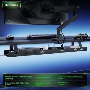 HumaneX | Non-drill Desk Cable Organizer Underdesk Wire Box