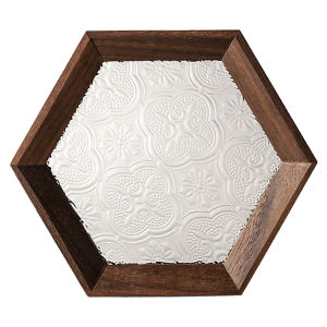 JOTO | Retro Glass Coaster Walnut Square Heat Resistant Pad Handmade Creative Tea Set Accessory