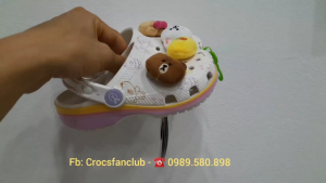 CrocsFanClub – PB347- Sục cross hot hit Line Friends người lớn trẻ em sục đi biển dép đi biển