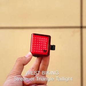West Biking | Đèn Hậu Xe Đạp WEST BIKING Hình Tam Giác Bề Mặt Cong Lớn Với 8 Chế Độ Chiếu Sáng Chống Nước IP65 Cổng Type-C Đèn Hậu An Toàn Khi Đạp Xe