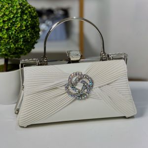 Tas Pesta MARTINA Embellished Crystal Box Clutch