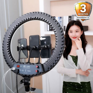 Ring light 18 inches LED video self timer Ring light dimmable 45cm photography lighting streaming makeup Live broadcast lamp COD【With bag】