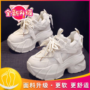 Giày Thể Thao Nữ Mùa Hè Lưới Thoáng Khí Đế Cao Gót Đế Cao Su Thường Ngày Giày Thể Thao Đế Cao Đế Lưới Giày Bố