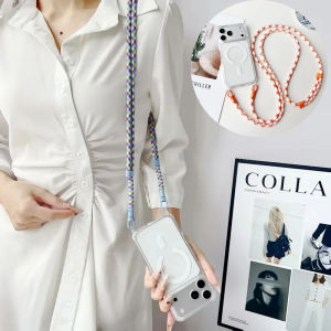 Magnetic Lanyard Clear Case For iPhone 17 Pro Max 14 13 15 16 Plus 17P Acrylic Shockproof Crossbody Neck Cord Strap Hard Cover
