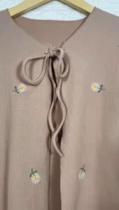 Cardigan Wanita Terbaru Motif Sunflower Kint Bordir Premium / Cardigan Korean Style