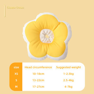 HOOPET | HOOPRT Cat Flower Elizabeth Cotton Neck Pet Collar Adjustable Anti-Bite Surgery Cute Solar Flower Neck Cone Beauty Head Cover
