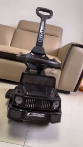 Ride On Cars Push Cars Stroller Mercedes G Wagon G63 Music Headlight Kids Toddler Baby Safety Black White