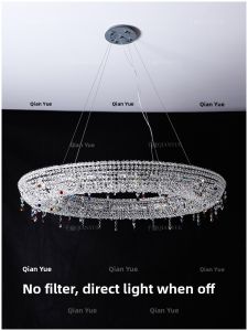 QIANYUE | Luxury Crystal Chandelier Round Ring Design