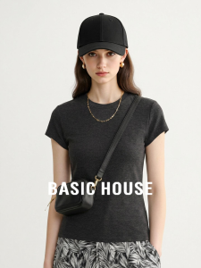 Basic House | Summer Lightweight Breathable Slim Fit Short Sleeve T-Shirt
