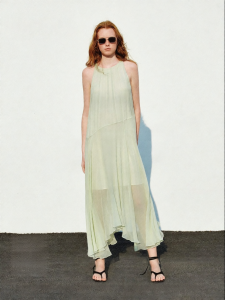 MO&Co. | Strapless Halter A-Line Irregular Hem Dress with Belt