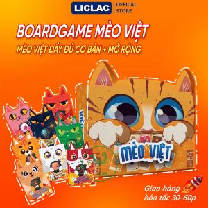 Bộ bài Mèo Việt Cơ Bản + Full 8 Bản Mở Rộng giấy dày cán màng 2 mặt - Boardgame chơi cùng nhóm bạn