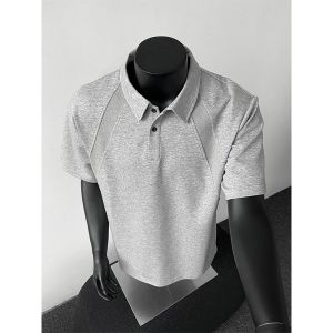 Áo Thun Polo Tay Ngắn Cỡ Lớn 300 Pound Dành Cho Nam Mùa Hè Thiết Kế Dệt Kim Nhẹ Thường Ngày Cổ Polo Tay Lửng