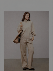 Structured Shoulder Insert Zip Hooded Jacket Straight Pants Set
