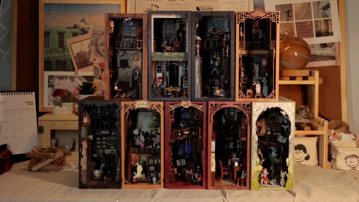 thumbnail image 2 of TOYQI DIY Book Nook Kit, Miniature House Dollhouse Kit For Adult And 2 of 10