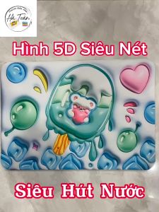 Thảm Lau Chân Silicon 5D Cao Cấp Thảm Chùi Chân Da Nappa Siêu Hút Nước