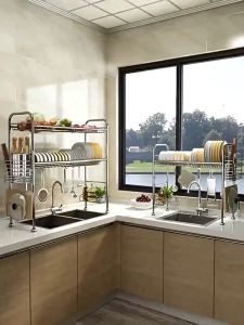 Kệ úp chén trên bồn rửa inox đựng chén dĩa và dụng cụ bếp tiện lợi đa dụng cho gia đình Easy Stuff