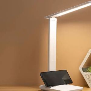 LED Table Lamp Rechargeable Dimmable Three Color Touch Dimming Desk Lamp USB Charging Reading Eye Protection Table Light
