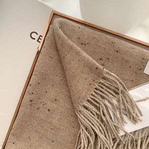 Scandinavian Color Star Bridge Thick Wool Blend Scarf