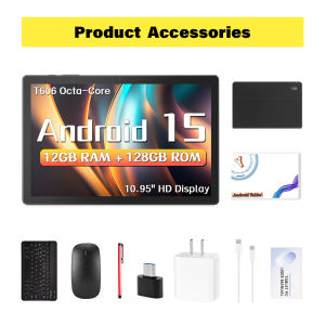 Paitanry Android 15 Tablet 10.95 Inch HD IPS Touch Screen 12GB RAM 128GB ROM 8000mAh WiFi Bluetooth GPS Google Play GMS Tablet