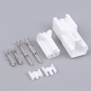 1 Bộ 2 Pin Điện Thông Gió Ghế Kết Nối Động Cơ Thiết Bị Chống Trộm Trắng Nam Nữ Cắm DJ7026A-2.2-11/21 Cho Xe