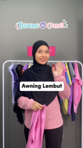 TUDUNGSICOMEL Tudung Sekolah Awning Lembut - HITAM