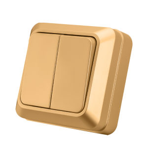 Golden 1 Gang 1 Way Wall Mounted Spray Plastic On/Off Rocker Switch Flame Retardant Button Light Switch EU Standard Classic Way