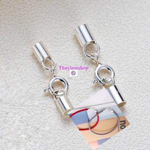 Charm khoá kèm ống nối làm vòng tay vòng cổ handmade bạc s925