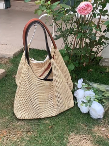 LAZANA Summer Casual Beach Woven Mother Daughter Set Bag Stylish Chic Single Shoulder Straw Bag for Women Beach Travel Practical Straw Handbag #S5726
