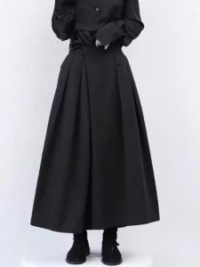 Yamamoto Style Dark Stylish Loose Suit Pants Wide Leg Mop Slim Looking Easiest for Match Men and Women Couple Casual Culotte Tide