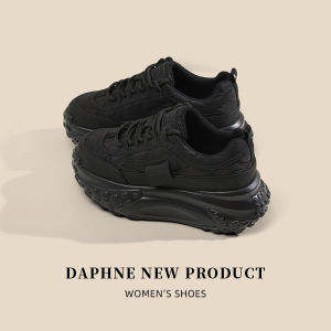 Daphne Lightweight Comfortable Leather Sport Shoes Womens Foot Slimming Heightening Thick Bottom Shoes Ancient Style Footwear