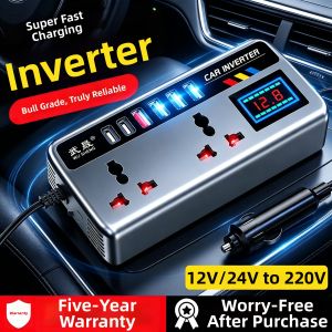 JOYCS | High Power Intelligent Quick Charge Car Inverter 12V/24V to 220V