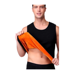 Men Cold-Proof Heattech Intimates Vest Velvet Padded Thickened Top Bottoming Shirt Waistcoat Vest Plus Size Winter Self-Heating