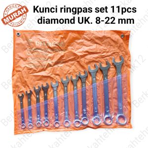 kunci bengkel 1Set ringpas ring pas set 11 pcs 8-24mm Bison diamond Chrome vanadium