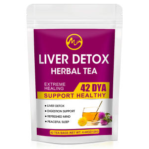 Liver Detox Tea with Milk Thistle, Turmeric & Dandelion Root: Help Liver Cleanse, Detox, Repair & Support Promote Metabolism Natural Herbal Tea
