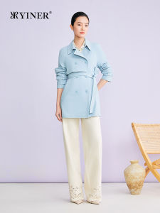 Elegant Double-Breasted Stretchable Trench Coat