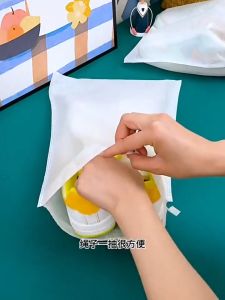1/10pcs Portable Non-Woven Cloth Drawstring Shoes Clear Storage Bag Dust Bags Travel Pouch Home Travel Organizer