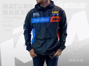 JAKET TRAIL PARASUT PRIA WANITA HOODIE SUPERMOTO WATERPROOF TLD KTM HUSQVARNA