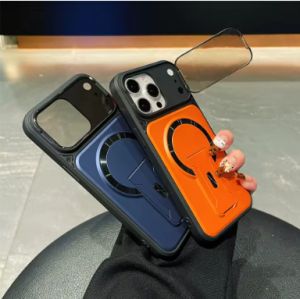 Chân đế gập Armor Pone Trường Hợp Đối Với iPhone 17 Không Khí 16 15 14 Cộng Với 13 12 11 Pro Max Cho Ống Kính tay cầm camera Bảo Vệ Từ Bìa