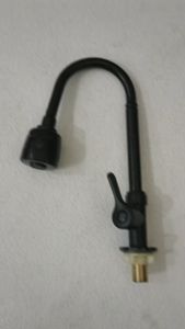 [ FERRUM ] Kran Angsa Fleksibel Kran Cuci Piring Keran Sink Kran Dapur Meja Anti Karat Hitam 3117 dan SN 5098