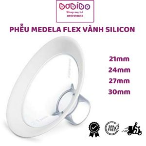 Phễu hút sữa Medela Flex size 21-24-27-30mm chính hãng vành Silicon dùng cho tất cả các loại máy hút sữa Medela