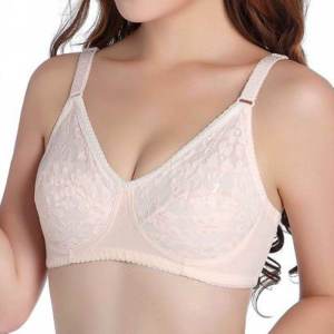 Summer Large Size Comfortable Wireless Bra Breathable Thin Back Clip Womens Underwear Soft Cotton Sports Style Full Cup