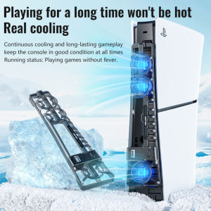 For PS5 SLIM/PS5 PRO host cooling fan intelligent temperature control three adjustable levels PS5 SLIM rear fan