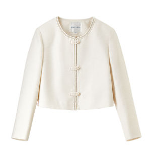 Short Chic Shoulder Pad Womens Jacket Fall 2025 New Style Luxury Personality Small Size Elegant Top Pure Color Straight Cut