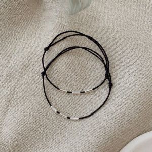 Good Luck Bamboo Node Woven Bracelet for Men And Women Ethnic Style Fashion Jewelry Red Rope Ankle And Hand Cord Design